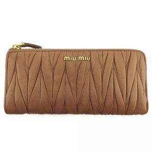 miu miu wallet Materasse pink beige leather Authentic used